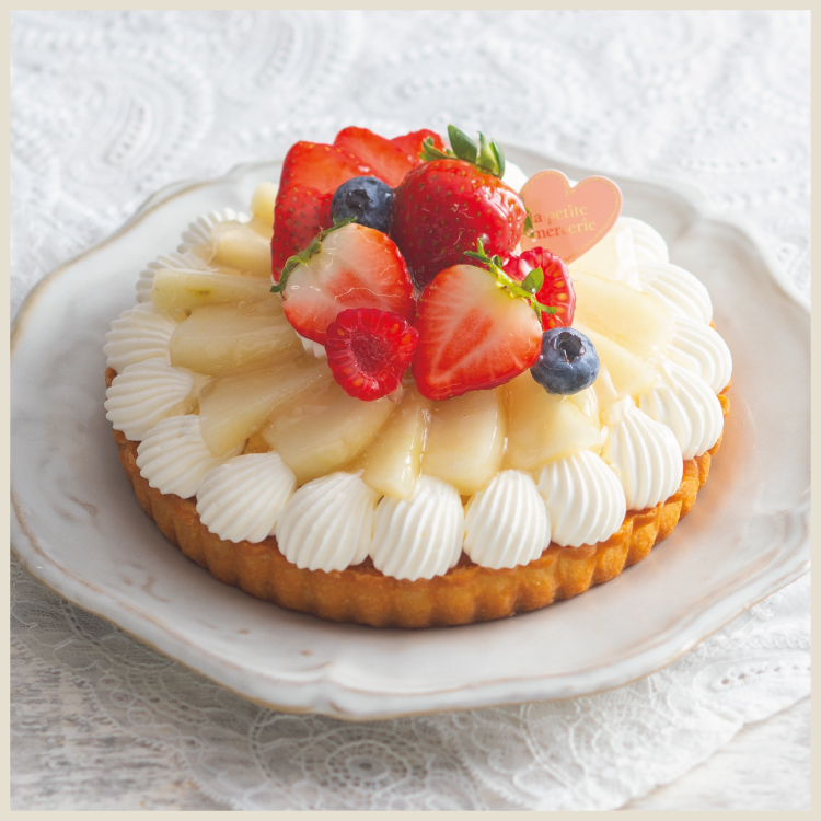 ルレクチェといちごのカスタードタルト